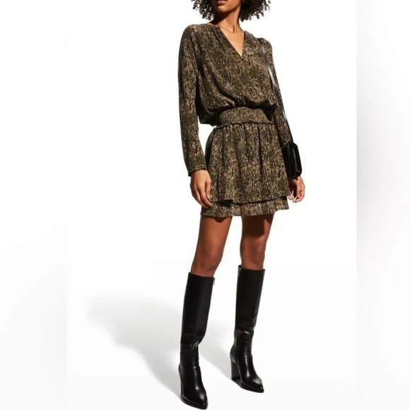 Rails Jasmine Smocked Waist Mini Dress Medium - Picture 4 of 13